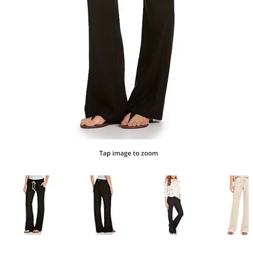 Roxy Black Wide-Leg Pants
